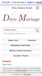 Mobile Screenshot of decomariage.pl